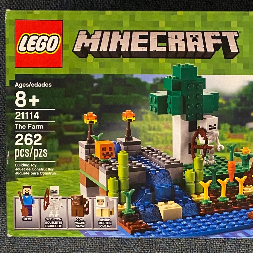 🥕 Lego 21114 Minecraft The Farm 🐑 Steve Skeleton Cow Sheep Minifigures Retired